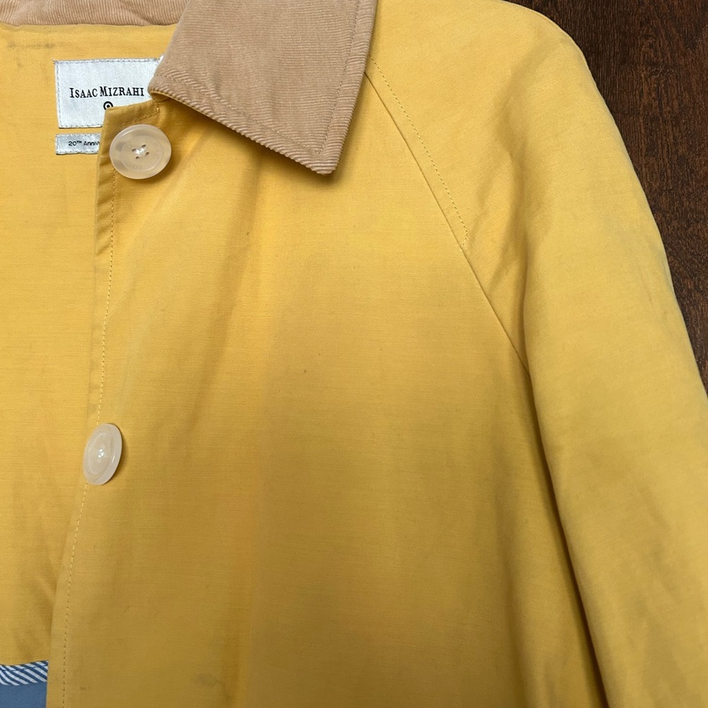 Isaac Mizrahi Yellow Trench Coat